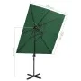 Sombrilla voladiza con cubierta doble verde 250x250 cm de vidaXL, Sombrillas - Ref: Foro24-312361, Precio: 122,78 €, Descuent...