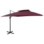 Sombrilla voladiza con doble techo rojo burdeos 300x300 cm de vidaXL, Sombrillas - Ref: Foro24-312380, Precio: 248,20 €, Desc...