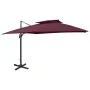 Sombrilla voladiza con doble techo rojo burdeos 300x300 cm de vidaXL, Sombrillas - Ref: Foro24-312380, Precio: 191,10 €, Desc...