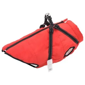 Abrigo para perro con arnés impermeable reflectante L52 rojo de , Ropa para perros - Ref: Foro24-4019890, Precio: 22,68 €, De...