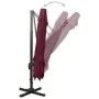 Sombrilla voladiza con doble techo rojo burdeos 300x300 cm de vidaXL, Sombrillas - Ref: Foro24-312380, Precio: 191,10 €, Desc...