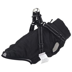 Abrigo para perro con arnés impermeable reflectante L28 negro de , Ropa para perros - Ref: Foro24-4019908, Precio: 19,78 €, D...