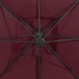 Sombrilla voladiza con doble techo rojo burdeos 300x300 cm de vidaXL, Sombrillas - Ref: Foro24-312380, Precio: 248,20 €, Desc...