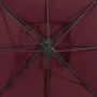 Sombrilla voladiza con doble techo rojo burdeos 300x300 cm de vidaXL, Sombrillas - Ref: Foro24-312380, Precio: 191,10 €, Desc...