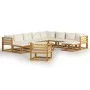 Garden furniture 12 pcs cream cushions solid acacia wood by vidaXL, Garden sets - Ref: Foro24-3057649, Price: 1,00 €, Discoun...