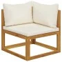 Garden furniture 12 pcs cream cushions solid acacia wood by vidaXL, Garden sets - Ref: Foro24-3057649, Price: 1,00 €, Discoun...