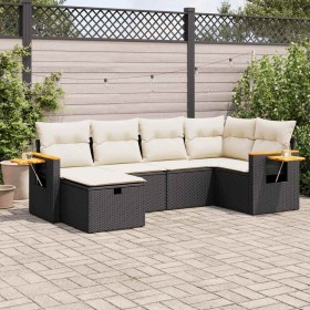 Set de sofás de jardín 6 piezas y cojines ratán sintético negro de , Conjuntos de jardín - Ref: Foro24-3325969, Precio: 391,4...