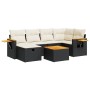 Set de sofás de jardín 7 pzas con cojines ratán sintético negro de , Conjuntos de jardín - Ref: Foro24-3325976, Precio: 432,3...