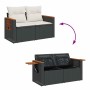 Set de sofás de jardín 7 pzas con cojines ratán sintético negro de , Conjuntos de jardín - Ref: Foro24-3325976, Precio: 432,3...