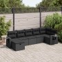 Set de sofás de jardín 7 pzas con cojines ratán sintético negro de , Conjuntos de jardín - Ref: Foro24-3325501, Precio: 488,1...