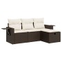 Set de sofás de jardín 4 pzas y cojines ratán sintético marrón de , Conjuntos de jardín - Ref: Foro24-3325459, Precio: 278,68...