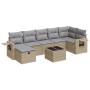Set de sofás de jardín y cojines 8 piezas ratán sintético beige de , Conjuntos de jardín - Ref: Foro24-3325515, Precio: 544,1...