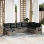 Set de sofás de jardín y cojines 8 piezas ratán sintético gris de , Conjuntos de jardín - Ref: Foro24-3325536, Precio: 519,61...