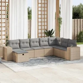 Set de sofás de jardín y cojines 8 piezas ratán sintético beige de , Conjuntos de jardín - Ref: Foro24-3325735, Precio: 528,3...