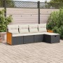 Set de muebles de jardín 5 pzas y cojines ratán sintético negro de , Conjuntos de jardín - Ref: Foro24-3326011, Precio: 308,3...