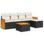 Set de sofás de jardín 6 piezas y cojines ratán sintético negro de , Conjuntos de jardín - Ref: Foro24-3326018, Precio: 347,8...