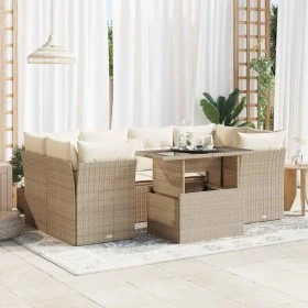 Set sofás de jardín 7 piezas y cojines ratán sintético beige de , Conjuntos de jardín - Ref: Foro24-3326109, Precio: 528,27 €...