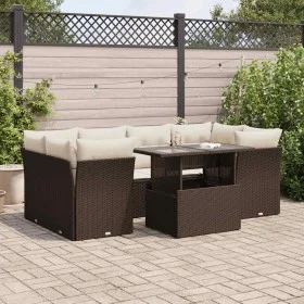 Juego de sofás de jardín 7 piezas con cojines ratán PE marrón de , Conjuntos de jardín - Ref: Foro24-3326114, Precio: 528,62 ...