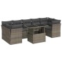 Set de sofás de jardín y cojines 8 piezas ratán sintético gris de , Conjuntos de jardín - Ref: Foro24-3326121, Precio: 528,33...