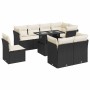 Set de sofás de jardín con cojines 9 pzas ratán sintético negro de , Conjuntos de jardín - Ref: Foro24-3326177, Precio: 608,2...