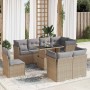 Set de sofás de jardín con cojines 9 pzas ratán sintético beige de , Conjuntos de jardín - Ref: Foro24-3326180, Precio: 638,2...