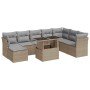 Set de sofás de jardín con cojines 9 pzas ratán sintético beige de , Conjuntos de jardín - Ref: Foro24-3326210, Precio: 623,9...