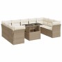 Juego de sofás jardín con cojines beige 10 pzas ratán sintético de , Conjuntos de jardín - Ref: Foro24-3326219, Precio: 774,5...