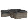 Set de sofás de jardín 11 pzas y cojines ratán sintético gris de , Conjuntos de jardín - Ref: Foro24-3326231, Precio: 727,29 ...