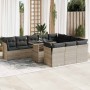 Set de sofás de jardín 11 pzas y cojines ratán sintético gris de , Conjuntos de jardín - Ref: Foro24-3326233, Precio: 867,78 ...