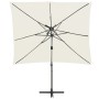 Sombrilla voladiza con cubierta doble arena 250x250 cm de vidaXL, Sombrillas - Ref: Foro24-312360, Precio: 138,07 €, Descuent...
