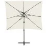 Sombrilla voladiza con cubierta doble arena 250x250 cm de vidaXL, Sombrillas - Ref: Foro24-312360, Precio: 135,74 €, Descuent...