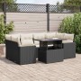 Set de sofás de jardín 7 pzas con cojines ratán sintético negro de , Conjuntos de jardín - Ref: Foro24-3326267, Precio: 495,2...