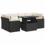 Set de sofás de jardín 7 pzas con cojines ratán sintético negro de , Conjuntos de jardín - Ref: Foro24-3326267, Precio: 495,2...