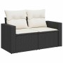 Set de sofás de jardín 7 pzas con cojines ratán sintético negro de , Conjuntos de jardín - Ref: Foro24-3326267, Precio: 495,2...