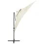 Sombrilla voladiza con cubierta doble arena 250x250 cm de vidaXL, Sombrillas - Ref: Foro24-312360, Precio: 135,74 €, Descuent...