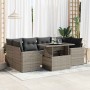 Set de sofás de jardín 7 pzas con cojines ratán sintético gris de , Conjuntos de jardín - Ref: Foro24-3326271, Precio: 498,45...