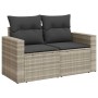 Set de sofás de jardín 7 pzas con cojines ratán PE gris claro de , Conjuntos de jardín - Ref: Foro24-3326273, Precio: 543,97 ...