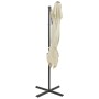 Sombrilla voladiza con cubierta doble arena 250x250 cm de vidaXL, Sombrillas - Ref: Foro24-312360, Precio: 138,07 €, Descuent...