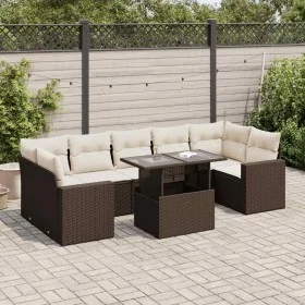 Set sofás de jardín 8 piezas y cojines ratán sintético marrón de , Conjuntos de jardín - Ref: Foro24-3326284, Precio: 574,91 ...