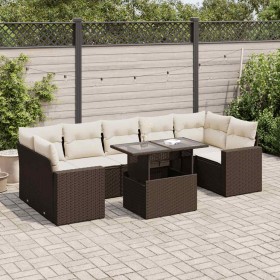 Set sofás de jardín 8 piezas y cojines ratán sintético marrón de , Conjuntos de jardín - Ref: Foro24-3326284, Precio: 594,45 ...