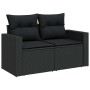 Set de sofás de jardín con cojines 9 pzas ratán sintético negro de , Conjuntos de jardín - Ref: Foro24-3326286, Precio: 656,9...