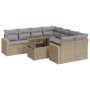 Set de sofás de jardín con cojines 9 pzas ratán sintético beige de , Conjuntos de jardín - Ref: Foro24-3326290, Precio: 669,0...