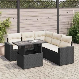Set de sofás de jardín 6 piezas y cojines ratán sintético negro de , Conjuntos de jardín - Ref: Foro24-3326317, Precio: 425,2...