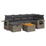 Set de sofás de jardín 7 pzas con cojines ratán sintético gris de , Conjuntos de jardín - Ref: Foro24-3325819, Precio: 456,27...
