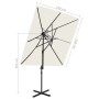 Sombrilla voladiza con cubierta doble arena 250x250 cm de vidaXL, Sombrillas - Ref: Foro24-312360, Precio: 138,07 €, Descuent...