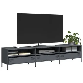 Mueble de TV acero laminado en frío antracita 202x39x43,5 cm de , Muebles TV - Ref: Foro24-851348, Precio: 172,65 €, Descuent...