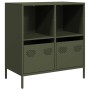Aparador de acero laminado en frío verde oliva 68x39x73,5 cm de , Aparadores - Ref: Foro24-851362, Precio: 119,58 €, Descuent...
