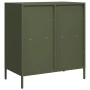 Aparador de acero laminado en frío verde oliva 68x39x73,5 cm de , Aparadores - Ref: Foro24-851362, Precio: 119,58 €, Descuent...