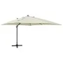 Ampelschirm mit Mast und sandfarbenen LED-Leuchten 300 cm von vidaXL, Sonnenschirme - Ref: Foro24-312344, Preis: 301,13 €, Ra...