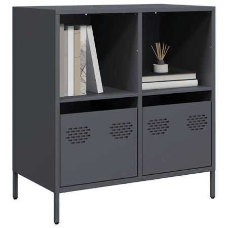 Aparador de acero laminado en frío antracita 68x39x73,5 cm de , Aparadores - Ref: Foro24-851360, Precio: 120,50 €, Descuento: %